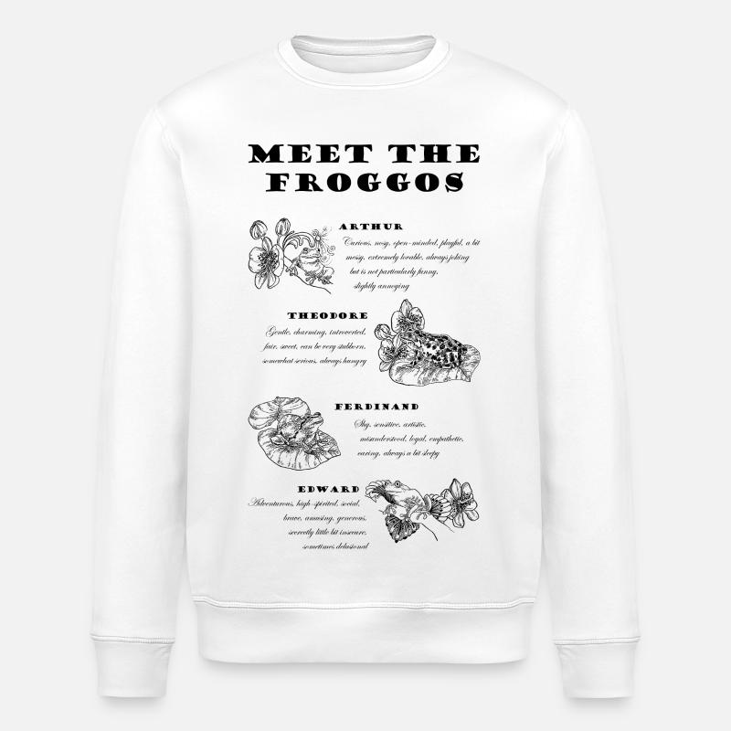 LERNEN SIE DIE FROGGOS KENNEN - Stanley/Stella Unisex Bio-Sweatshirt ROLLER - Weiß