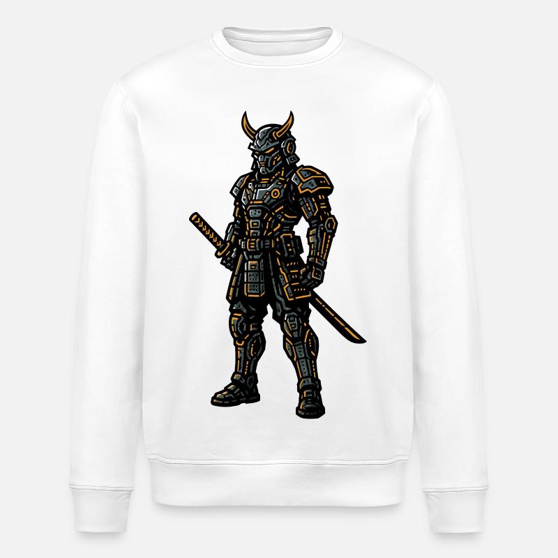 Cyberpunk Samurai - Stanley/Stella ROLLER Unisex Organic Sweatshirt - white