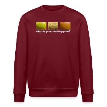 Gesunder Plan - Stanley/Stella Unisex Bio-Sweatshirt ROLLER - Burgunderrot - Vorne - Nik (191cm)