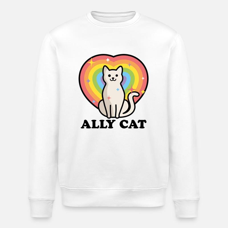 Verbündete Katze - Stanley/Stella Unisex Bio-Sweatshirt ROLLER - Weiß