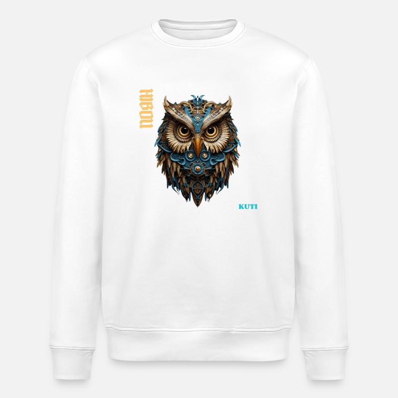 OWL Kuti - Stanley/Stella Unisex Bio-Sweatshirt ROLLER - Weiß