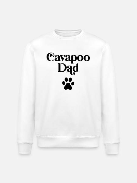 Cavapoo Dad - Stanley/Stella ROLLER Unisex Organic Sweatshirt - white