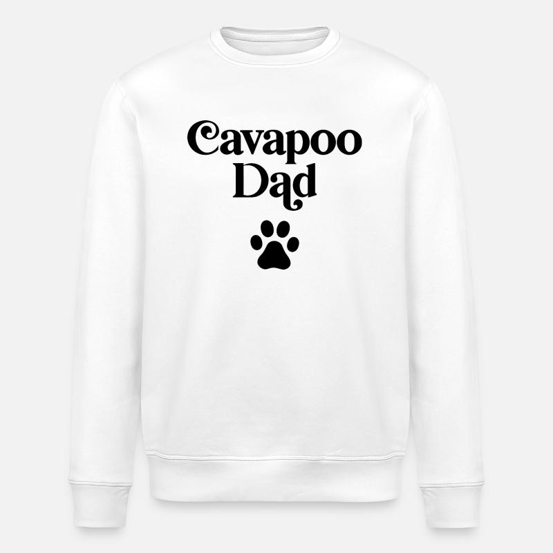 Cavapoo Dad - Stanley/Stella ROLLER Unisex Organic Sweatshirt - white