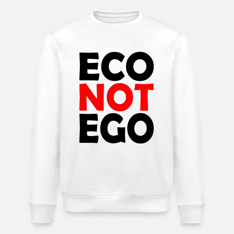 Eco not ego - Sudadera ecológica unisex ROLLER de Stanley/Stella - blanco