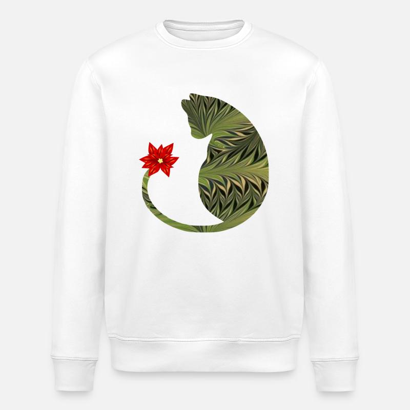 chat avec fleur e 101 - Sweat bio ROLLER Stanley/Stella Unisexe - blanc