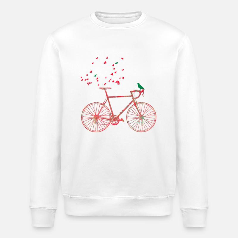 fahrrad e 91 - Stanley/Stella ROLLER Unisex Organic Sweatshirt - white