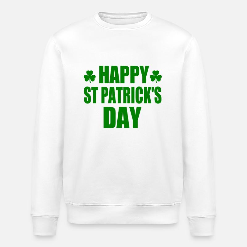 happy st patricks day - Sweat bio ROLLER Stanley/Stella Unisexe - blanc