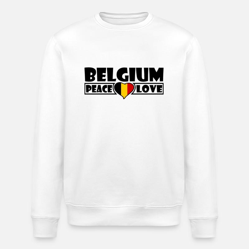 Belgium - Stanley/Stella ROLLER Unisex Organic Sweatshirt - white