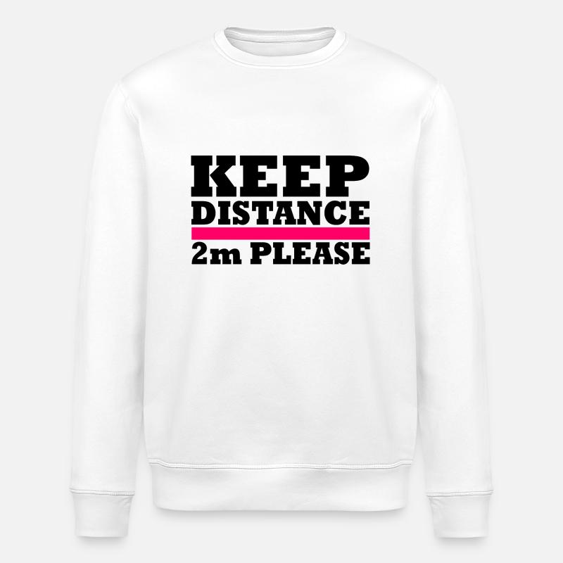 Gardez vos distances - Sweat bio ROLLER Stanley/Stella Unisexe - blanc