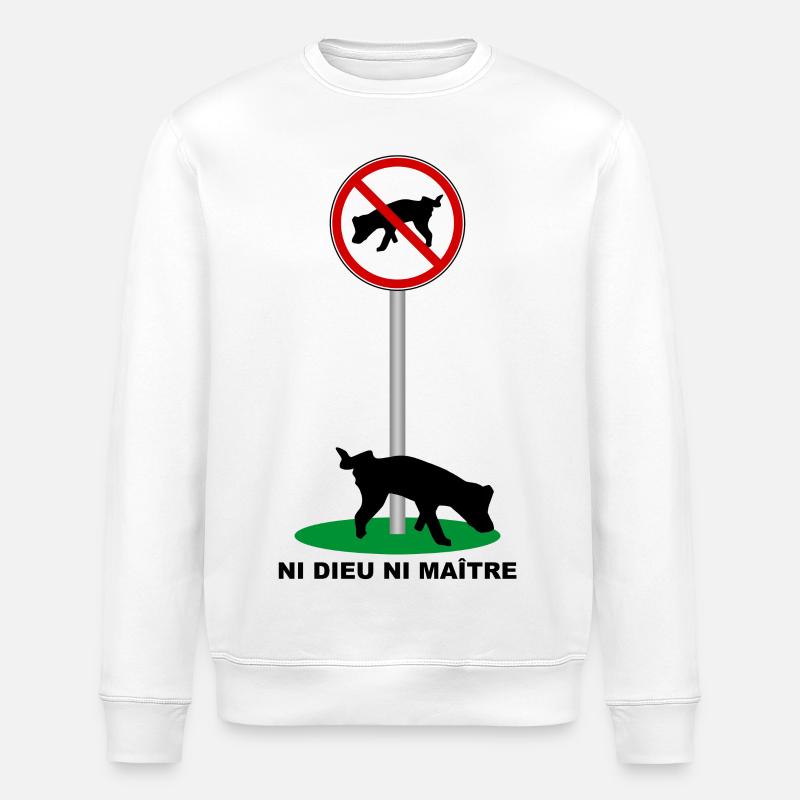 Humour Canin - Sweat bio ROLLER Stanley/Stella Unisexe - blanc