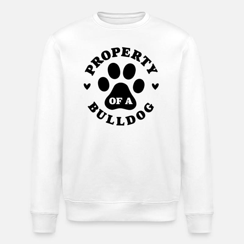 Propriété d’un bouledogue - Sweat bio ROLLER Stanley/Stella Unisexe - blanc