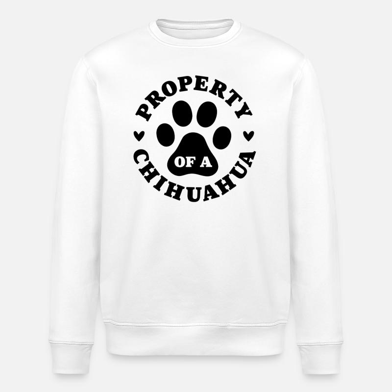 Eigentum eines Chihuahua - Stanley/Stella Unisex Bio-Sweatshirt ROLLER - Weiß