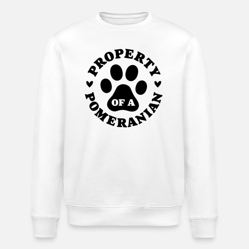 Eigentum eines Zwergspitzs - Stanley/Stella Unisex Bio-Sweatshirt ROLLER - Weiß