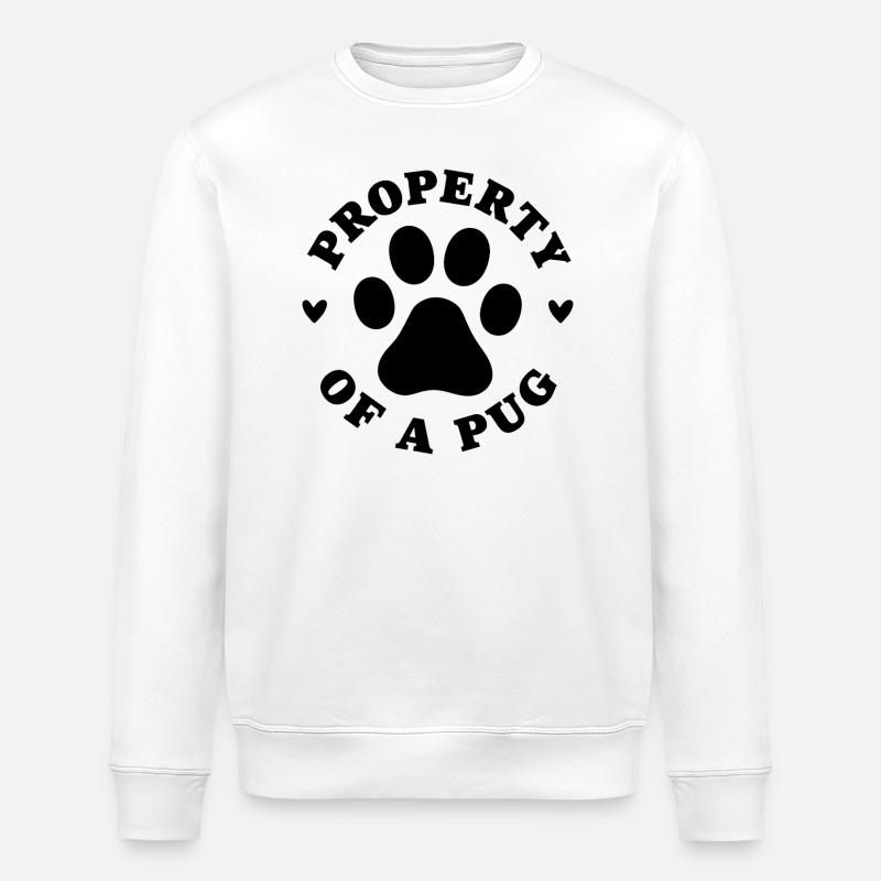 Propriété d’un carlin - Sweat bio ROLLER Stanley/Stella Unisexe - blanc