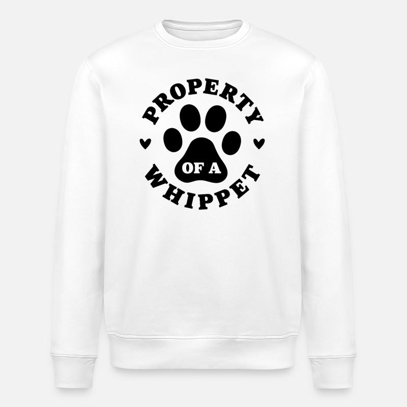 Propriété d’un Whippet - Sweat bio ROLLER Stanley/Stella Unisexe - blanc