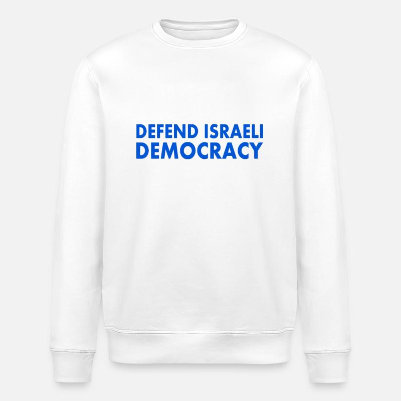 Defend israeli democracy - Stanley/Stella Unisex Bio-Sweatshirt ROLLER - Weiß