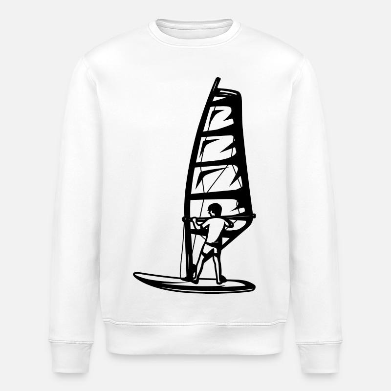 Windsurfen Kind - Stanley/Stella Unisex Bio-Sweatshirt ROLLER - Weiß