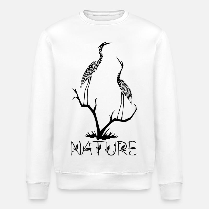 Die schwarzen Vögel - Stanley/Stella Unisex Bio-Sweatshirt ROLLER - Weiß