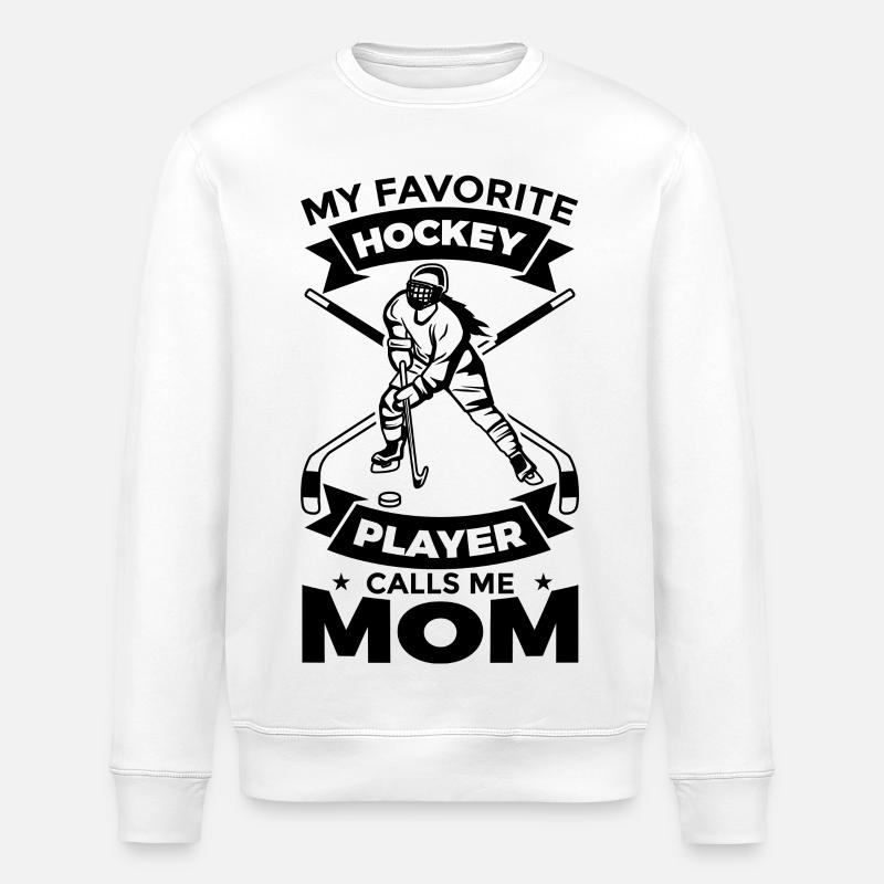 Eishockey Mutter - Stanley/Stella ROLLER Unisex Organic Sweatshirt - white