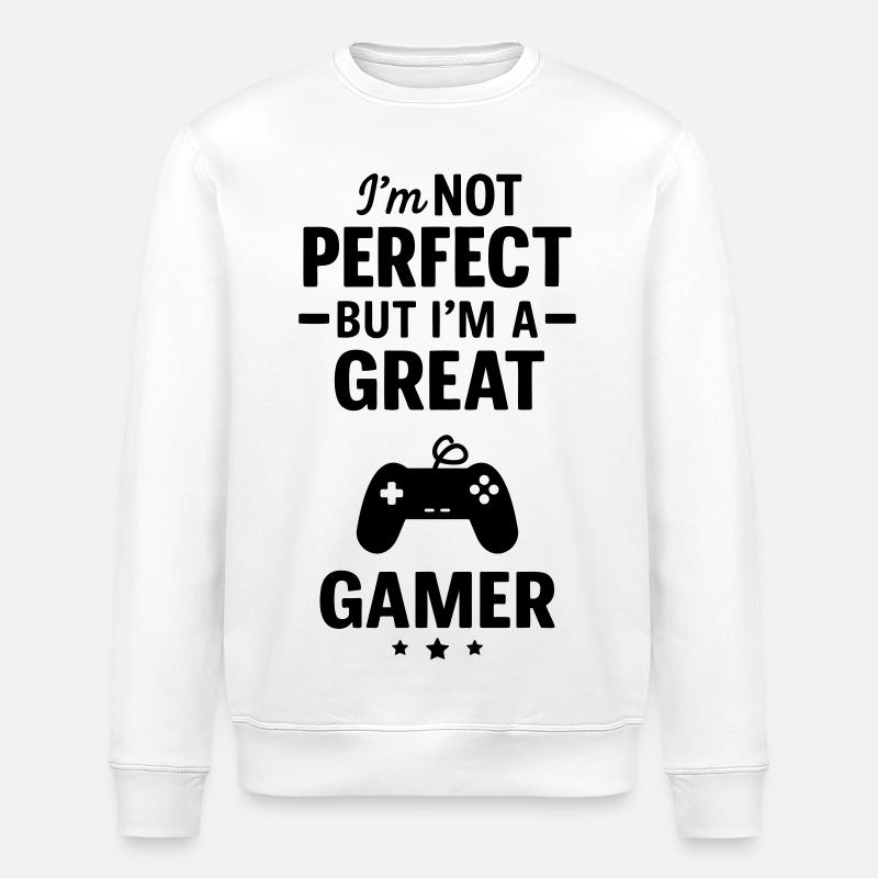 Super Gamer Video Game Controller - Stanley/Stella ROLLER Unisex Organic Sweatshirt - white