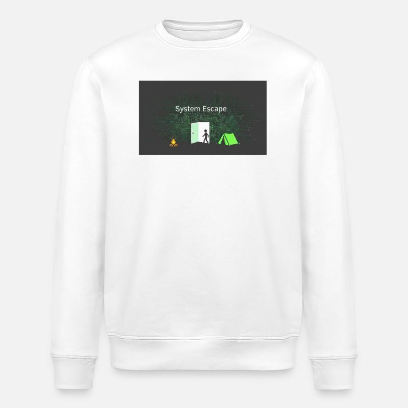 System Escape - Stanley/Stella Unisex Bio-Sweatshirt ROLLER - Weiß