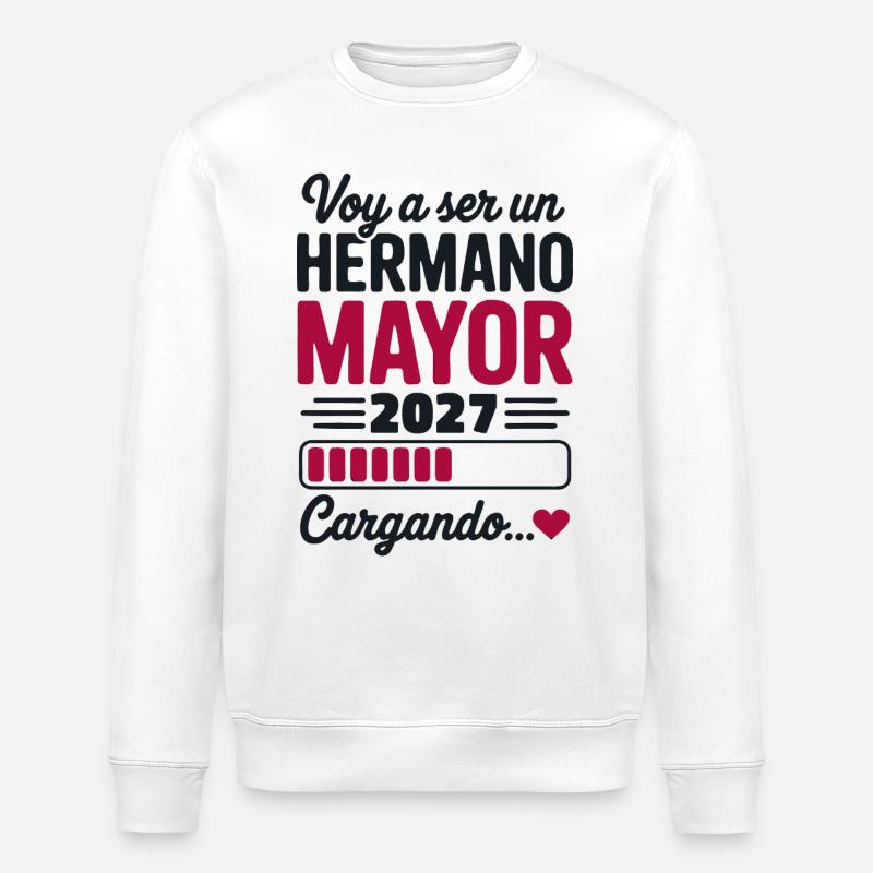 Ich werde 2027 großer Bruder. - Stanley/Stella Unisex Bio-Sweatshirt ROLLER - Weiß