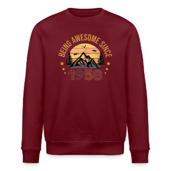 Being Awesome Since 1958 - Geschenkidee - Stanley/Stella Unisex Bio-Sweatshirt ROLLER - Weiß - Vorne - Nik (191cm)