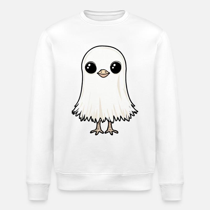 Strauß Halloween Comic Geist - Stanley/Stella Unisex Bio-Sweatshirt ROLLER - Weiß