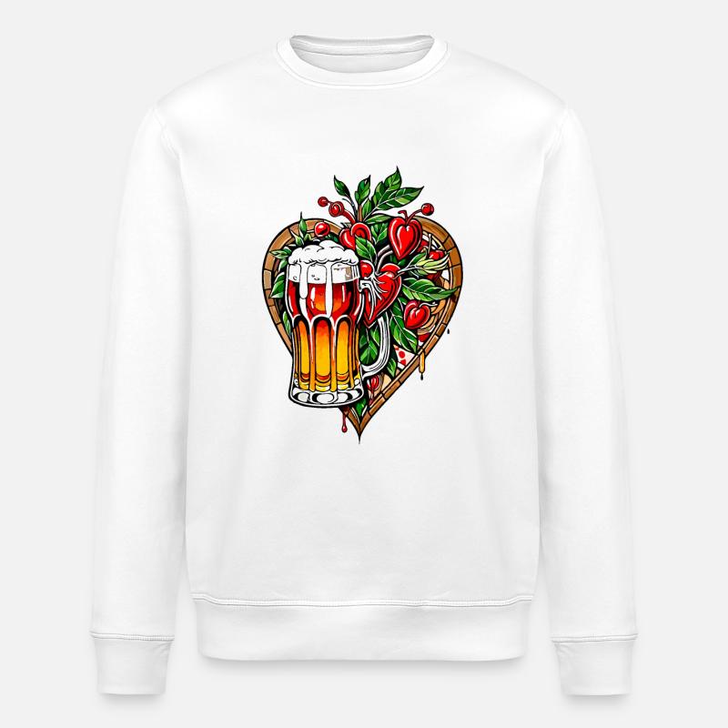 J’adore la bière - Sweat bio ROLLER Stanley/Stella Unisexe - blanc