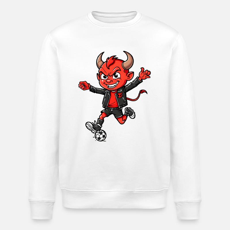 Red Devil - Stanley/Stella ROLLER Unisex Organic Sweatshirt - white