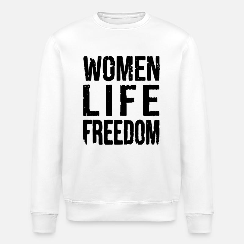 Women life freedom - Sweat bio ROLLER Stanley/Stella Unisexe - blanc