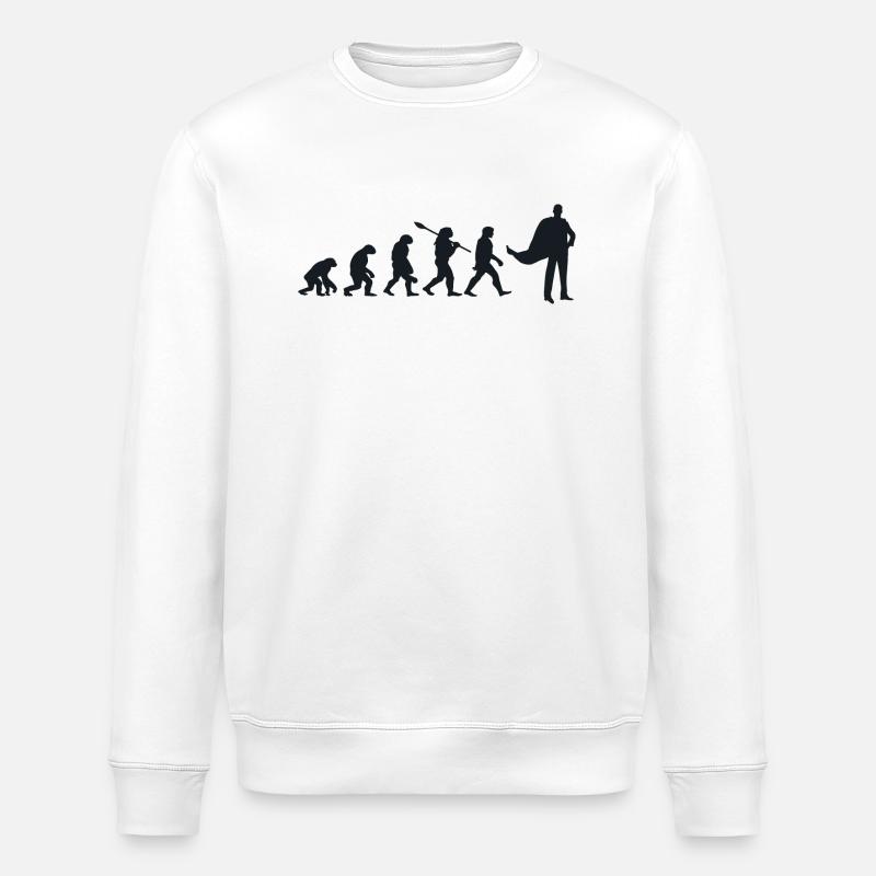 Évolution Darwin pour les Supermans 🦸‍♂️ - Sweat bio ROLLER Stanley/Stella Unisexe - blanc