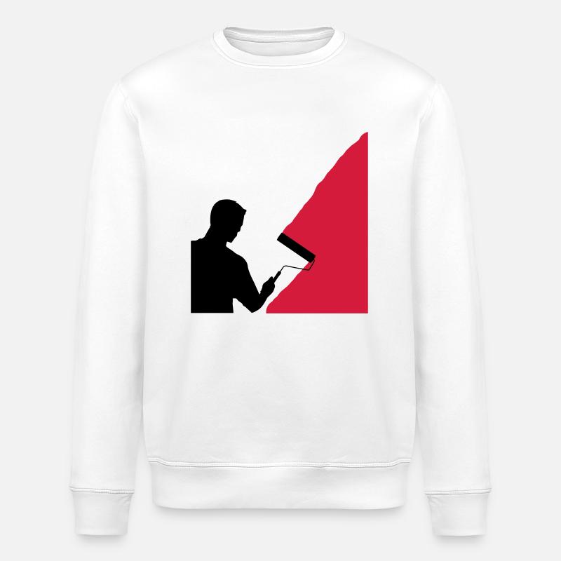 Painter and painter - vector - Stanley/Stella ROLLER Unisex Organic Sweatshirt - white