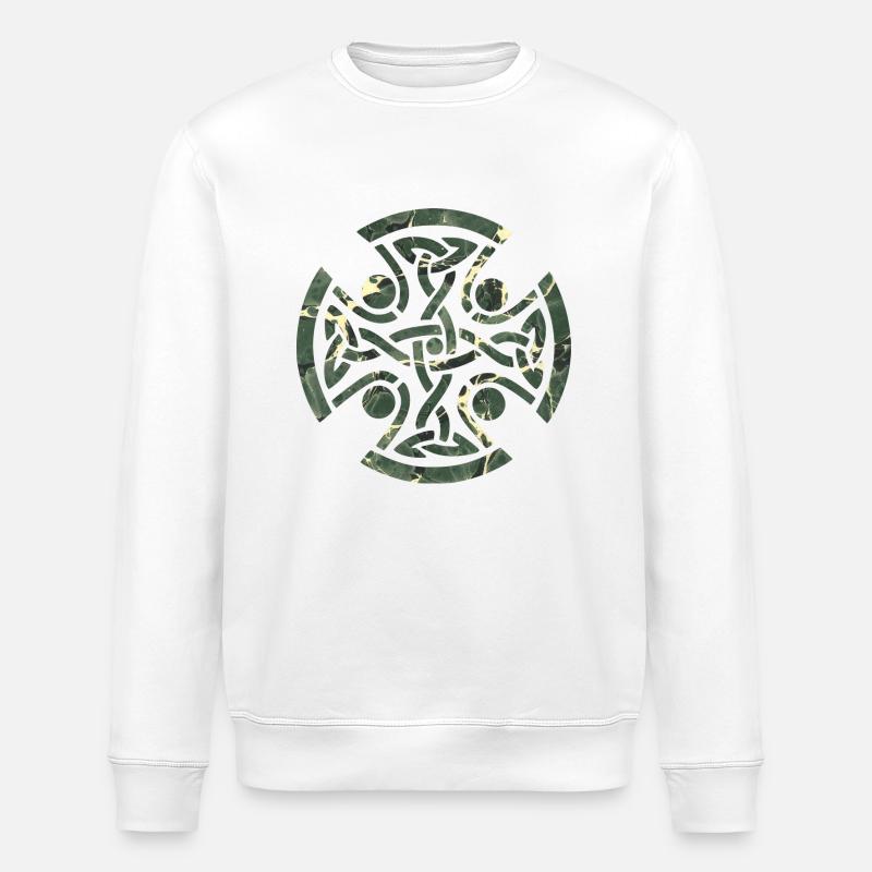 Celtic knot 11 e 226 - Stanley/Stella ROLLER Unisex Organic Sweatshirt - white