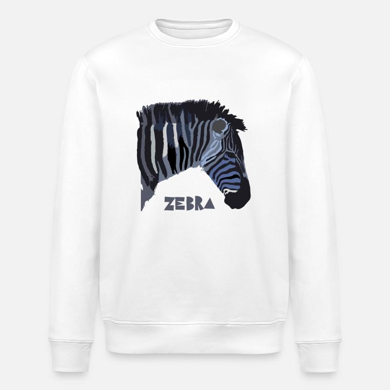 zebra - Stanley/Stella ROLLER Unisex Organic Sweatshirt - white