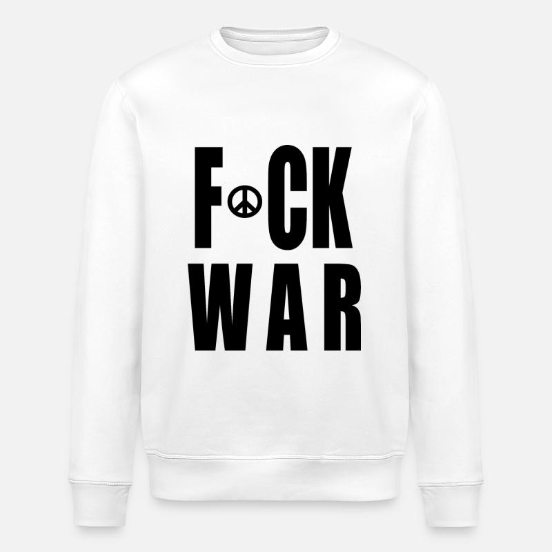 Fuck war - Stanley/Stella Unisex Bio-Sweatshirt ROLLER - Weiß