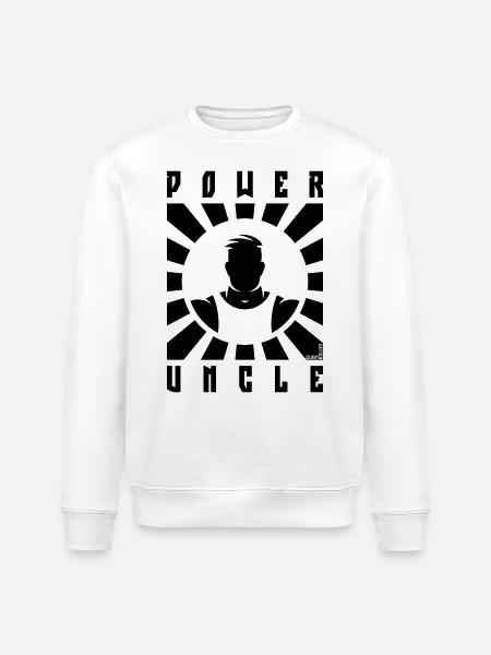 Power Uncle (Rays / Black) - Stanley/Stella ROLLER Unisex Organic Sweatshirt - white