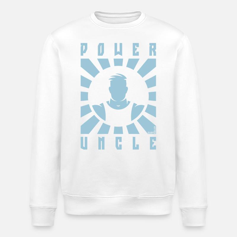 Power Uncle (Rays / White) - Stanley/Stella ROLLER Unisex Organic Sweatshirt - white