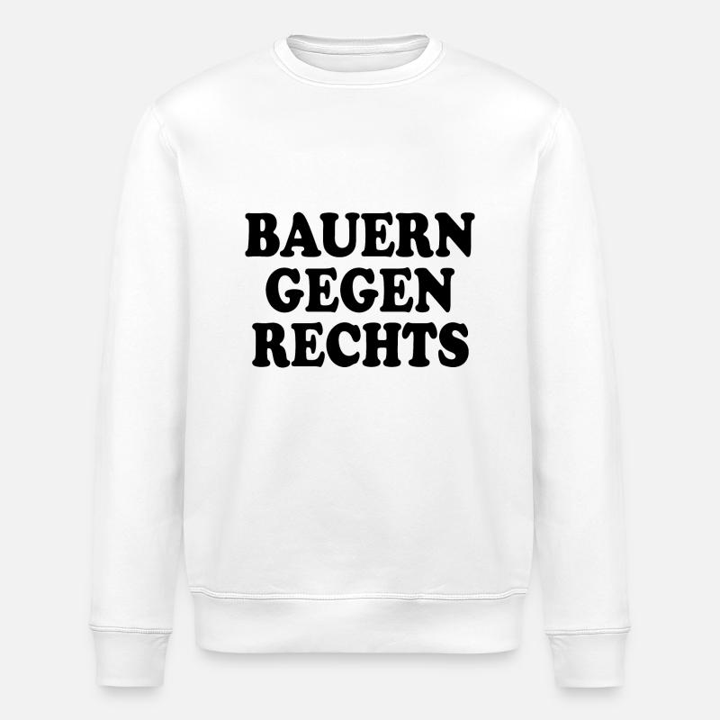 Bauern gegen rechts - Stanley/Stella Unisex Bio-Sweatshirt ROLLER - Weiß