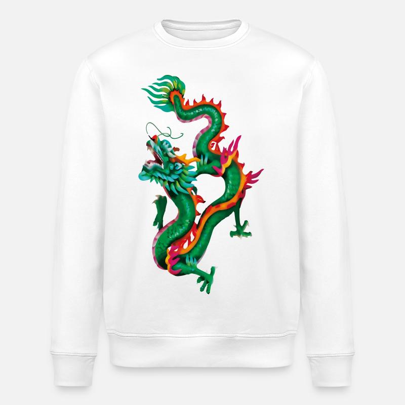 Magischer Drache - Stanley/Stella Unisex Bio-Sweatshirt ROLLER - Weiß