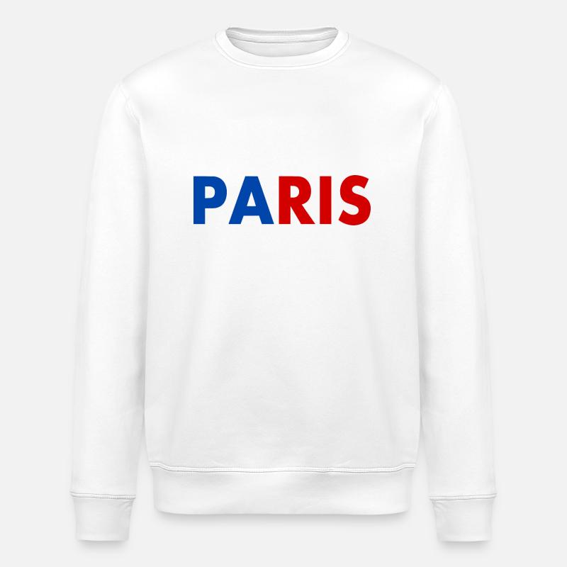 Paris - Stanley/Stella ROLLER Unisex Organic Sweatshirt - white