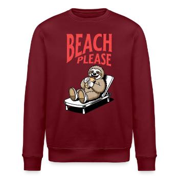 Drôle de plage s’il vous plaît paresseux Vacances Design - Sweat bio ROLLER Stanley/Stella Unisexe - blanc - Devant - Nik (191cm)