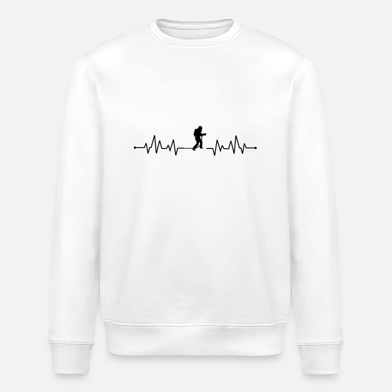 Herzschlag feuerwehrmann - Stanley/Stella Unisex Bio-Sweatshirt ROLLER - Weiß