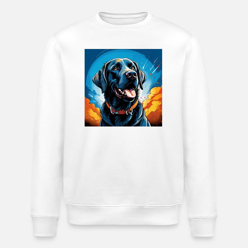 Popartlabrador - Stanley/Stella Unisex Bio-Sweatshirt ROLLER - Weiß