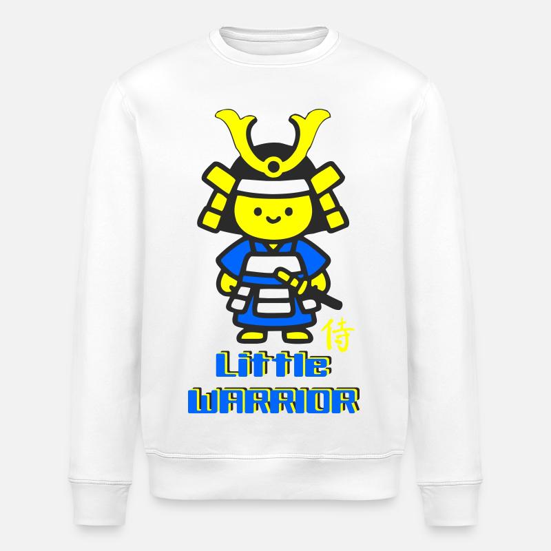 Kleiner Samurai Krieger - Stanley/Stella Unisex Bio-Sweatshirt ROLLER - Weiß