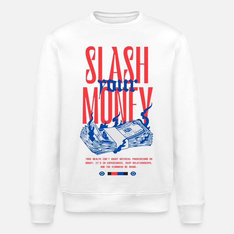 Silver Splashes - Stanley/Stella ROLLER Unisex Organic Sweatshirt - white