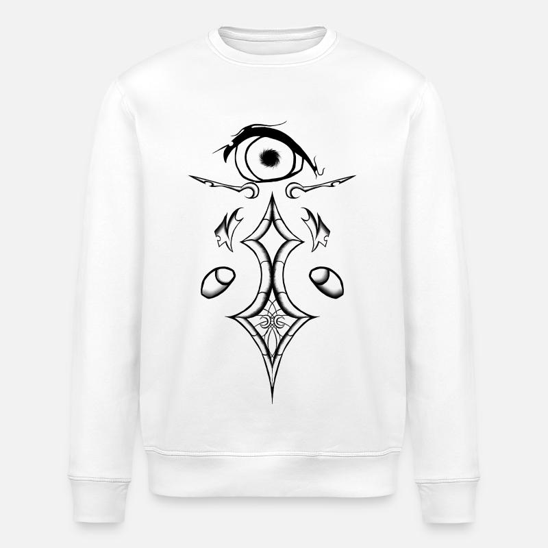 Nocturnal Eye Silhouette - Stanley/Stella ROLLER Unisex Organic Sweatshirt - white