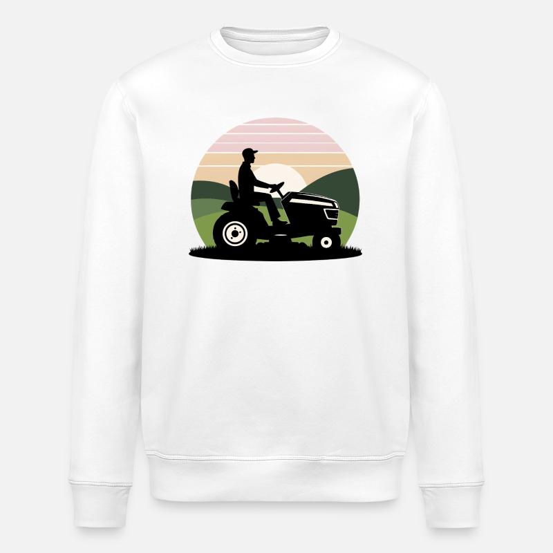 Rasenmäher Geschenk - Stanley/Stella Unisex Bio-Sweatshirt ROLLER - Weiß