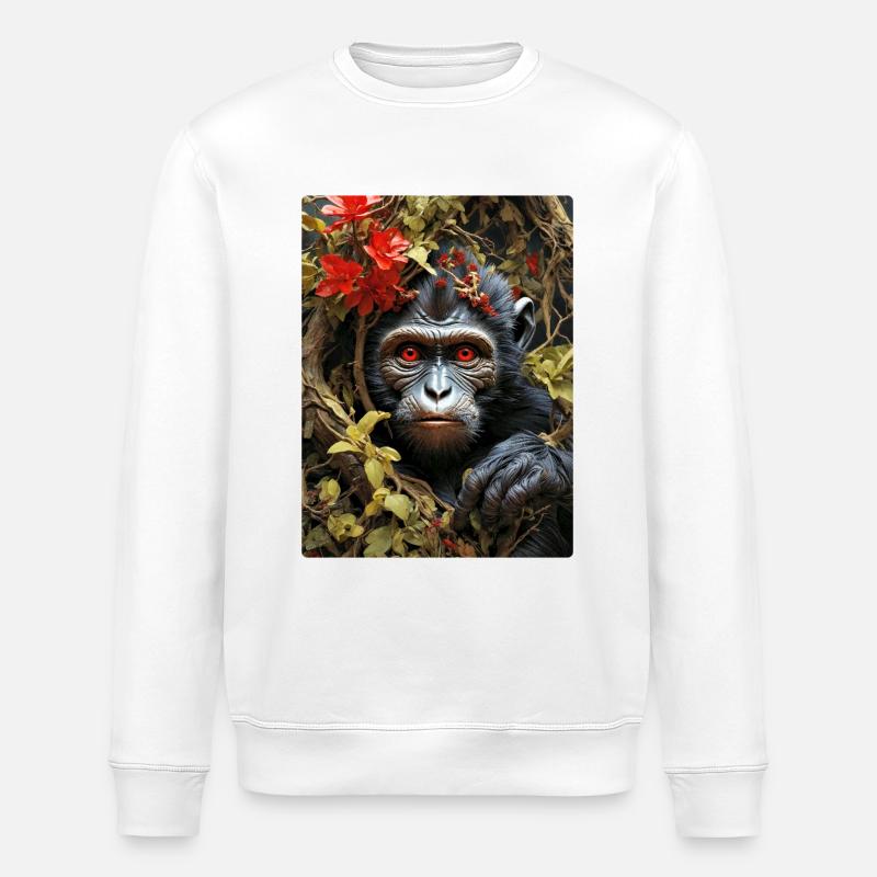 Singe Plantes Effrayantes 1.13 - Sweat bio ROLLER Stanley/Stella Unisexe - blanc