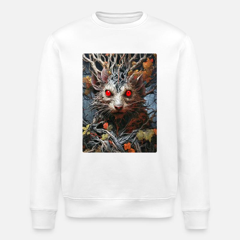 Spooky Plants Rat 1.8 - Stanley/Stella ROLLER Unisex Organic Sweatshirt - white
